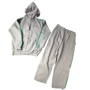 Vintage Jordan Craig Activewear Stripe Full Zip Hoodie Jogger Set 3XL NEW